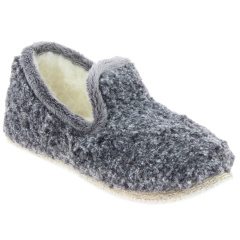 Charentaise Shetland Kid Anthracite vue de face