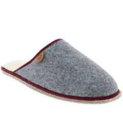 Mule Tweed Gris vue de face